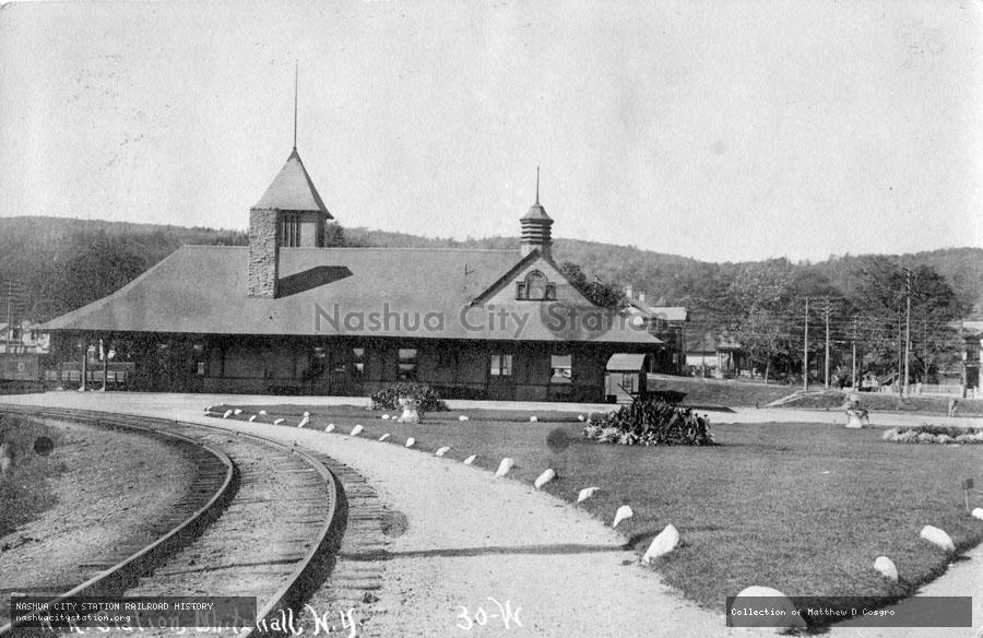 Postcard: Railroad Station, Whitehall, New York